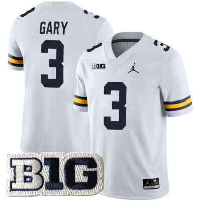 Rashan Gary Michigan Wolverines Football White Away Jersey - All Stitched