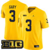 Rashan Gary Michigan Wolverines Football All Maize Jersey - All Stitched