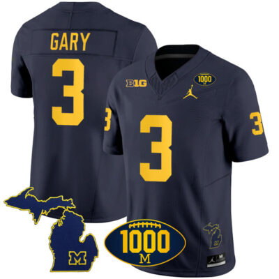 Rashan Gary Michigan Wolverines Football Navy Vapor F.U.S.E Limited Jersey - All Stitched
