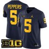Jabrill Peppers Michigan Wolverines Football Navy Home Jersey - All Stitched