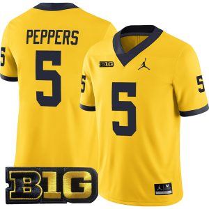 Jabrill Peppers Michigan Wolverines Football Maize Alternate Jersey - All Stitched