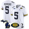 Jabrill Peppers Michigan Wolverines Football White Vapor F.U.S.E Limited Jersey - All Stitched