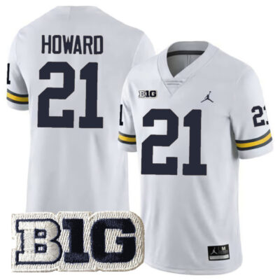 Desmond Howard Michigan Wolverines Football White Away Jersey - All Stitched