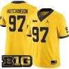 Aidan Hutchinson Michigan Wolverines Football Maize Alternate Jersey - All Stitched