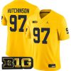 Aidan Hutchinson Michigan Wolverines Football All Maize Jersey - All Stitched