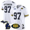 Aidan Hutchinson Michigan Wolverines Football White Vapor F.U.S.E Limited Jersey - All Stitched