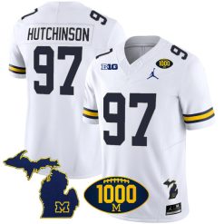 Aidan Hutchinson Michigan Wolverines Football White Vapor F.U.S.E Limited Jersey - All Stitched