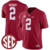 Derrick Henry Alabama Crimson Tide Football Crimson Home Game Jersey - All Stitched