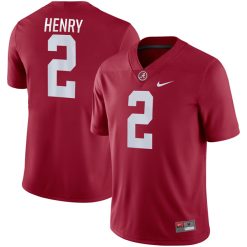 Derrick Henry Alabama Crimson Tide Football Crimson Home Game Stitched Jersey