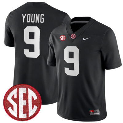 Bryce Young Alabama Crimson Tide Football Black Alternate Game Jersey - All Stitched