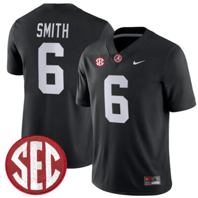 DeVonta Smith Alabama Crimson Tide Football Black Alternate Game Jersey - All Stitched