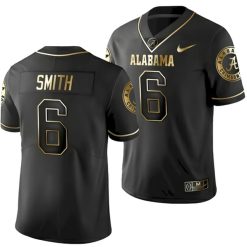 DeVonta Smith Alabama Crimson Tide Football Black Gold Stitched Jersey