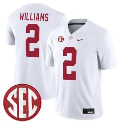 Ryan Williams Alabama Crimson Tide Football White Away Game Jersey - All Stitched