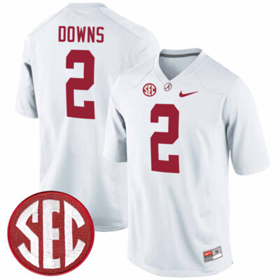 Caleb Downs Alabama Crimson Tide Football White Alumni Jersey - All Stitched