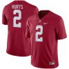 Jalen Hurts Alabama Crimson Tide Football Crimson Home Game Stitched Jersey