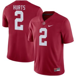 Jalen Hurts Alabama Crimson Tide Football Crimson Home Game Stitched Jersey