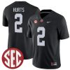 Jalen Hurts Alabama Crimson Tide Football Black Alternate Game Jersey - All Stitched