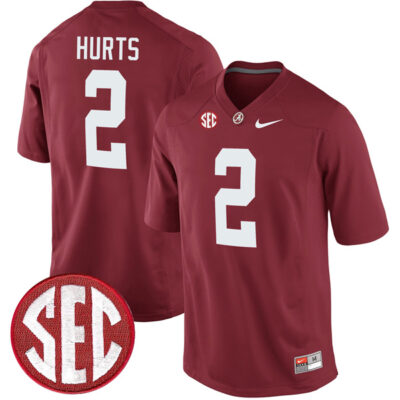 Jalen Hurts Alabama Crimson Tide Football Crimson Alumni Jersey - All Stitched