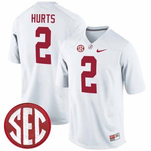Jalen Hurts Alabama Crimson Tide Football White Alumni Jersey - All Stitched