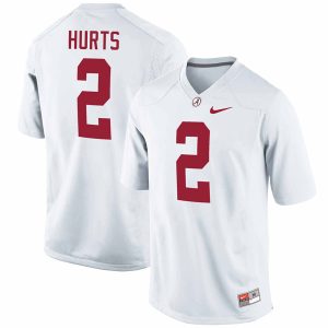 Jalen Hurts Alabama Crimson Tide Football White Alumni Stitched Jersey