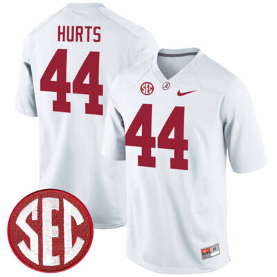 Forrest Gump Alabama Crimson Tide Football White Alumni Stitched Jersey w/ SEC Patch