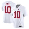Mac Jones Alabama Crimson Tide Football White Away Game Stitched Jersey