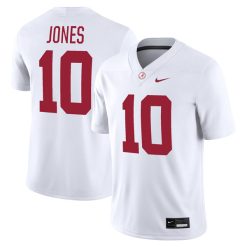 Mac Jones Alabama Crimson Tide Football White Away Game Stitched Jersey