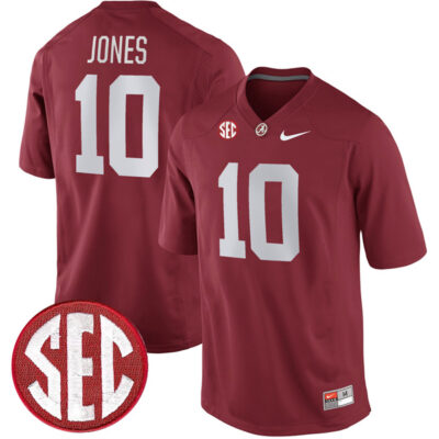 Mac Jones Alabama Crimson Tide Football Crimson Alumni Jersey - All Stitched