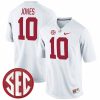 Mac Jones Alabama Crimson Tide Football White Alumni Jersey - All Stitched