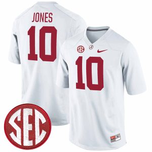 Mac Jones Alabama Crimson Tide Football White Alumni Jersey - All Stitched