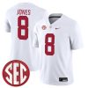 Julio Jones Alabama Crimson Tide Football White Away Game Jersey - All Stitched