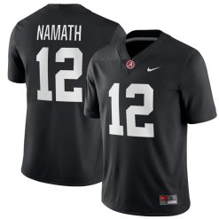 Joe Namath Alabama Crimson Tide Football Black Alternate Game Stitched Jersey