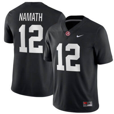Joe Namath Alabama Crimson Tide Football Black Alternate Game Stitched Jersey