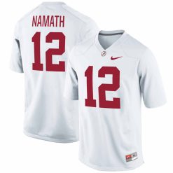 Joe Namath Alabama Crimson Tide Football White Alumni Stitched Jersey