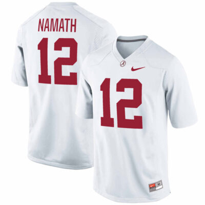 Joe Namath Alabama Crimson Tide Football White Alumni Stitched Jersey