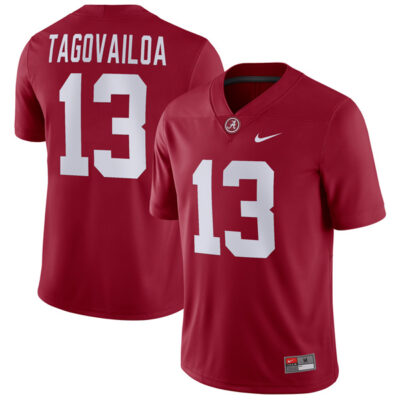 Tua Tagovailoa Alabama Crimson Tide Football Crimson Home Game Stitched Jersey