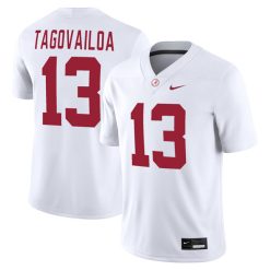 Tua Tagovailoa Alabama Crimson Tide Football White Away Game Stitched Jersey