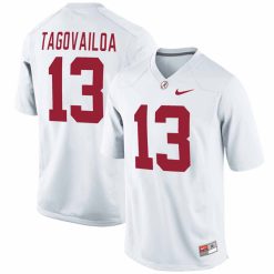 Tua Tagovailoa Alabama Crimson Tide Football White Alumni Stitched Jersey