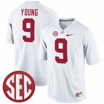 Bryce Young Alabama Crimson Tide Football White Alumni Jersey - All Stitched