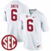 DeVonta Smith Alabama Crimson Tide Football White Alumni Jersey - All Stitched