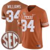Ricky Williams Texas Longhorns Football Orange Home Game Jersey - All Stitched