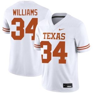 Ricky Williams Texas Longhorns Football White Away Game Jersey - All Stitched