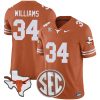Ricky Williams Texas Longhorns Football Orange Vapor F.U.S.E Limited Jersey - All Stitched