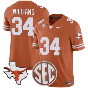 Ricky Williams Texas Longhorns Football Orange Vapor F.U.S.E Limited Jersey - All Stitched