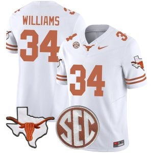 Ricky Williams Texas Longhorns Football White Vapor F.U.S.E Limited Jersey - All Stitched