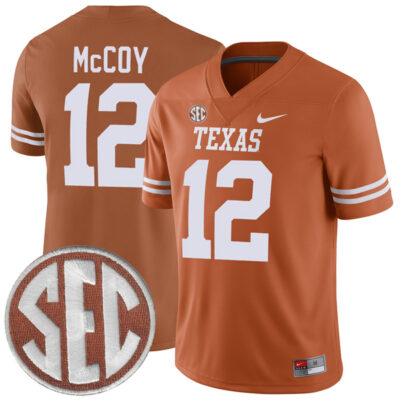 Colt McCoy Texas Longhorns Football Orange Home Game Jersey - All Stitched