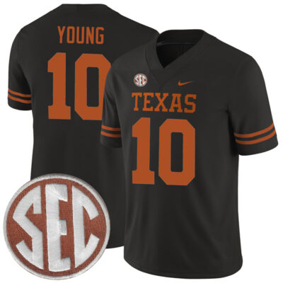 Vince Young Texas Longhorns Football Black Alternate Game Jersey - All Stitched