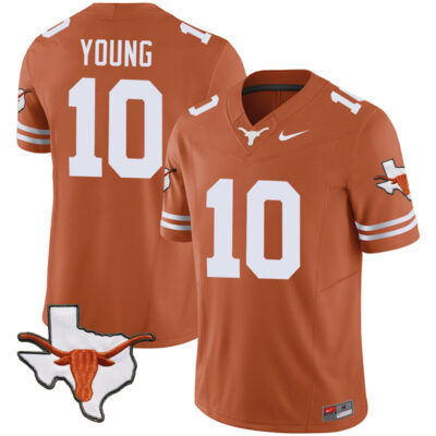 Vince Young Texas Longhorns Football Orange Vapor F.U.S.E Limited Jersey - All Stitched