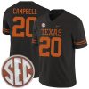 Earl Campbell Texas Longhorns Football Black Alternate Game Jersey - All Stitched