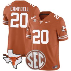 Earl Campbell Texas Longhorns Football Orange Vapor F.U.S.E Limited Jersey - All Stitched